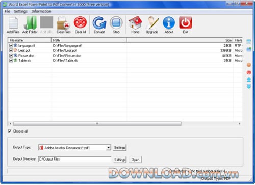 Word Excel PowerPoint to Pdf Converter 3000