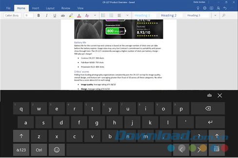 Sử dụng bàn phím ảo