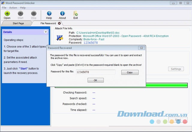 Khôi phục mật khẩu cho tài liệu Word