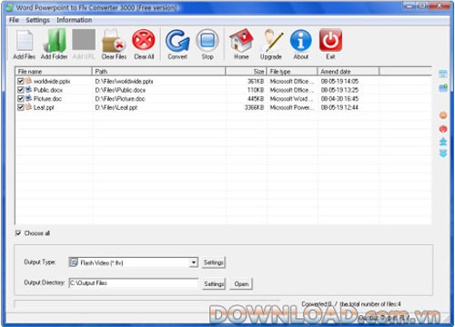 Word Powerpoint to Flv Converter 3000