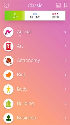 Nhiều chủ đề đa dạng
