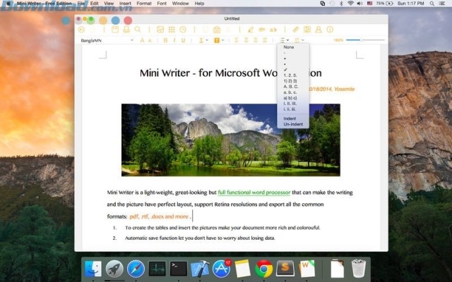 Trình xử lý văn bản mạnh mẽ, chuyên nghiệp cho Mac