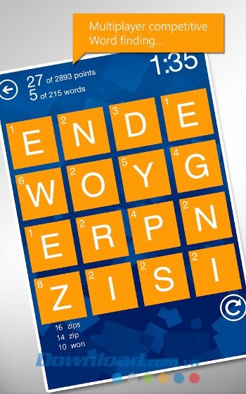 Wordament - game tìm từ tiếng Anh rất bổ ích