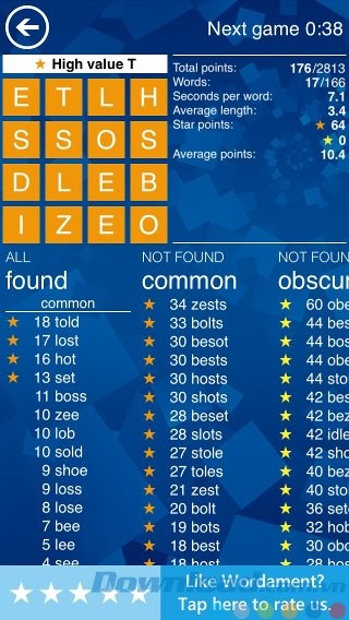 Thống kê ván đấu