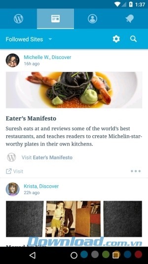 WordPress cho Android tạo blog trên điện thoại