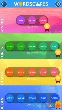 Thành tựu trong Wordscapes cho Android