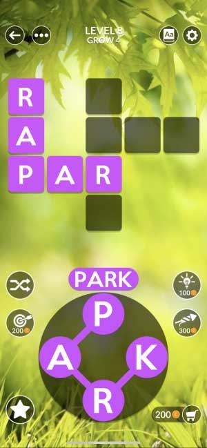Wordscapes là game giải ô chữ tiếng Anh siêu vui
