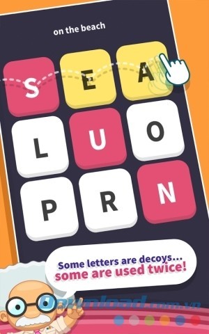 Giao diện chơi WordWhizzle Search cho Android