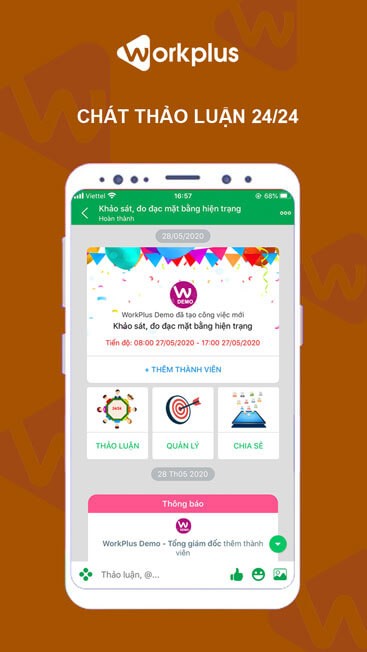 Chat thảo luận 24/24