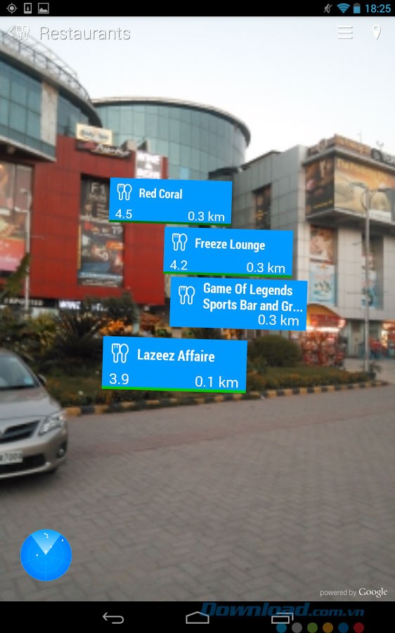 Hiển thị hình ảnh thực tế