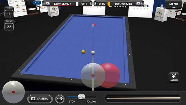 Chơi bi a trên điện thoại chân thực với game World Championship Billiards cho iOS