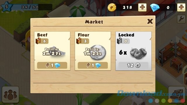 Mua nguyên liệu từ chợ