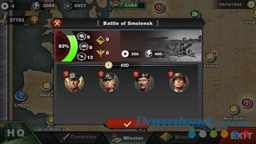 World Conqueror 3 cho iOS thử thách tài thao lược của người chơi qua hàng chục nhiệm vụ hấp dẫn