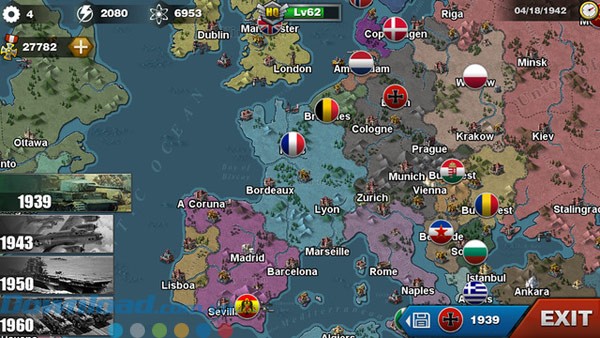 Giao diện game World Conqueror 3