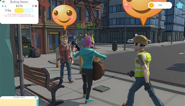 Mang âm nhạc của bạn ra đường phố, thu hút các nhân vật đi ngang qua để kiếm tiền