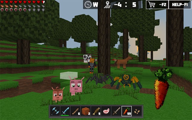 Thuần hóa các loài vật trong World of Cubes Survival Craft và cùng nhau phiêu lưu khám phá thế giới