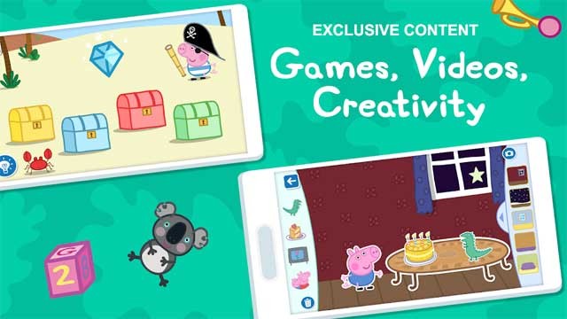 App có rất nhiều hoạt động đa dạng như chơi game, xem video, học hát,...