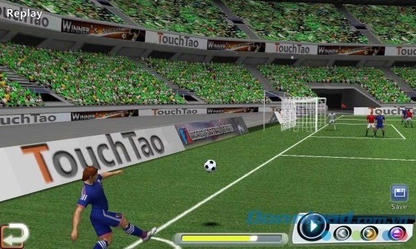 World Soccer League cho Android thiết kế bàn phím ảo trực quan nên rất dễ điều khiển