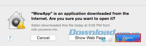Xác nhận khi thông báo hiện ra
