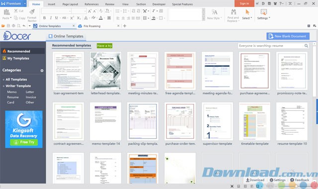 Kho mẫu đa dạng