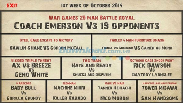 Tham gia sự kiện đấu vật