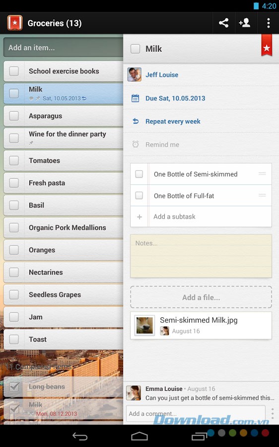 Wunderlist for Android