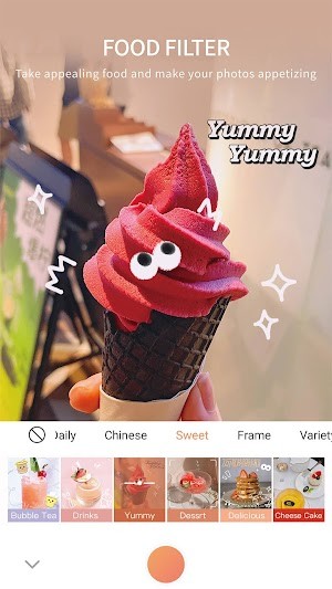 Wuta Camera có những bộ lọc đặc biệt dành cho chụp đồ ăn