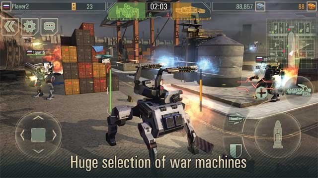Game có nhiều cỗ máy robot đa dạng được thiết kế theo phong cách khoa học viễn tưởng