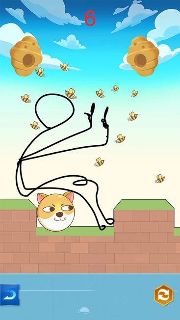 Game vui vẽ tường bảo vệ chú chó