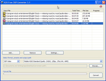X2X Free 3GP Converter - Chuyển đổi 3GP miễn phí