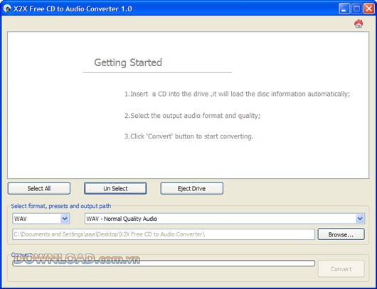 X2X Free CD to Audio Converter
