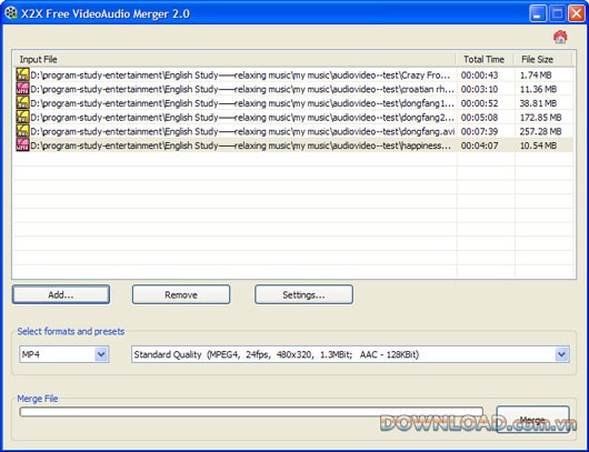 X2X Free Video Audio Merger
