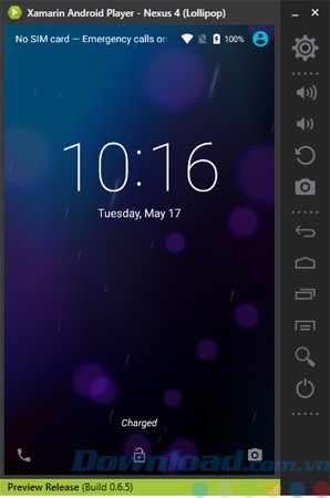 Giao diện Android Lollipop trên Xamarin Android Player
