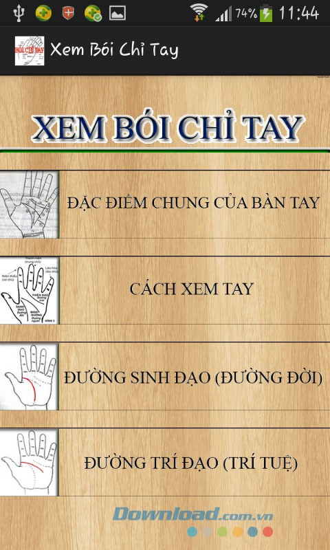 Xem bói chỉ tay for Android