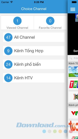 Chọn Channel