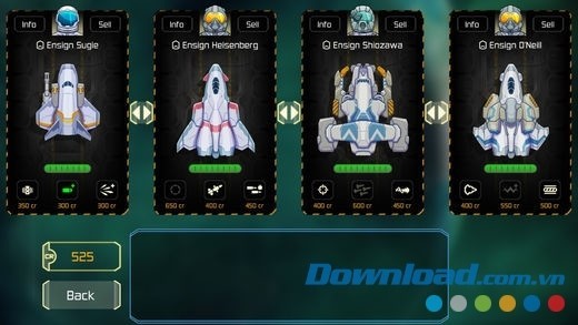 Sở hữu 4 loại phi thuyền