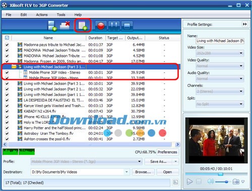 Xilisoft FLV to 3GP Converter