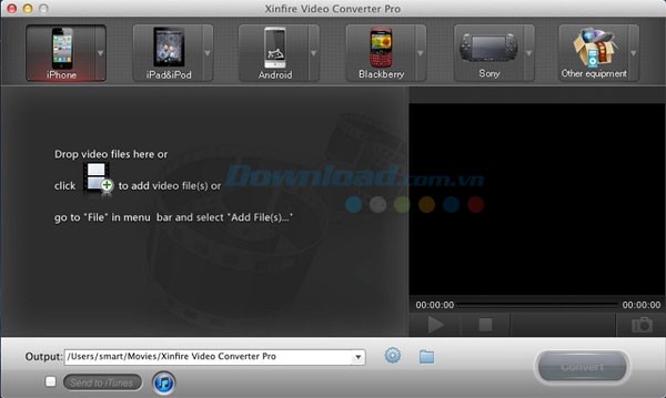 Xinfire Video Converter Pro cho Mac