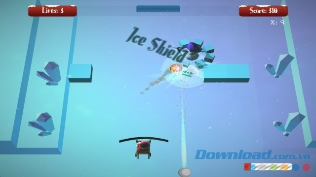 Thu thập các vật phẩm hỗ trợ hoặc gây khó khăn trong game Xmas Brickout cho máy tính