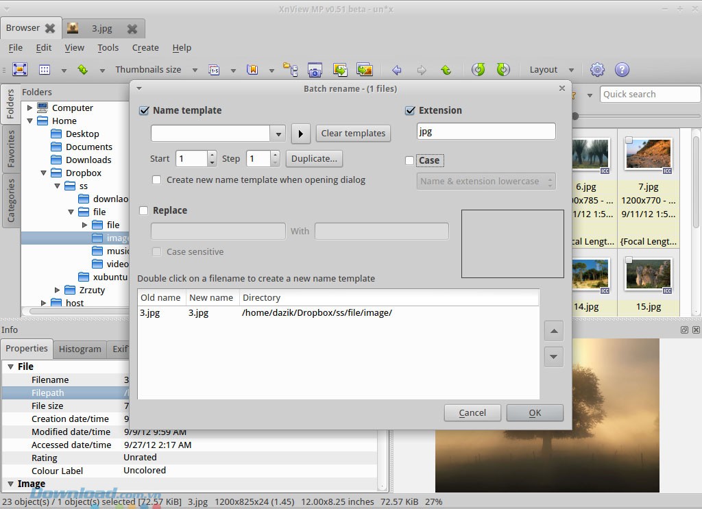 Đổi tên ảnh hàng loạt
