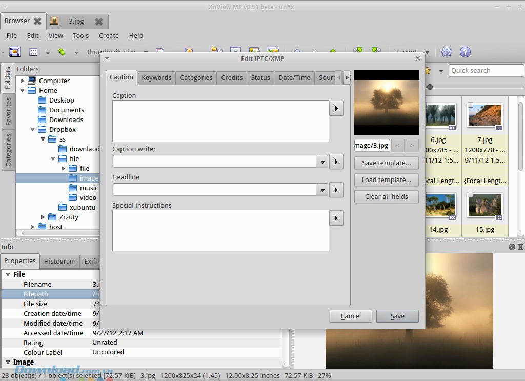 Chỉnh sửa thông tin metadata
