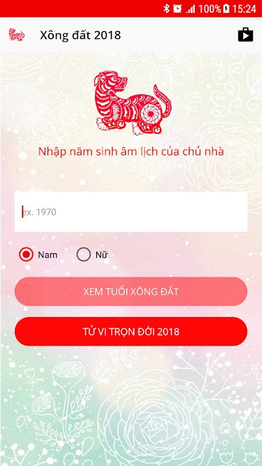 Giao diện Xông đất - Xuất hành 2019