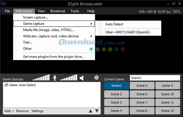 Tính năng tự động phát hiện game