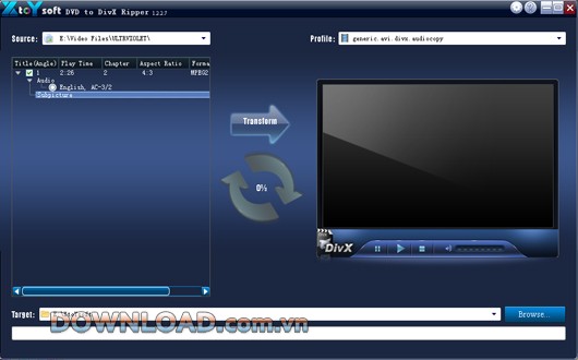 XtoYsoft DVD to DivX Ripper