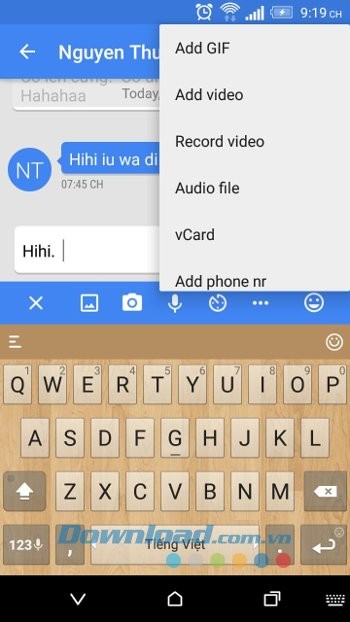Các tùy chọn khi gửi tin nhắn của YAATA SMS