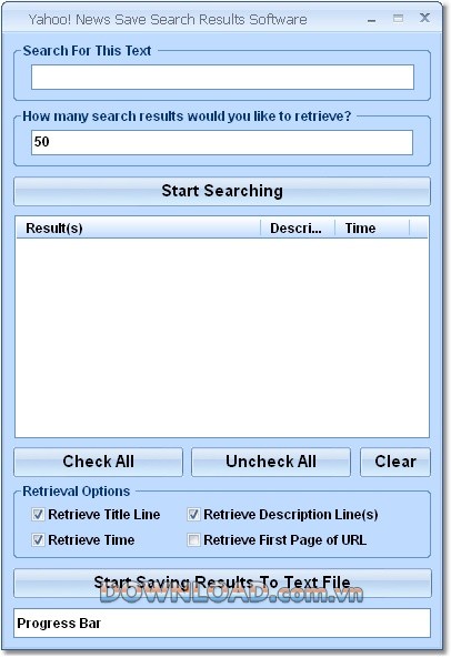 Yahoo! News Save Search Results Software