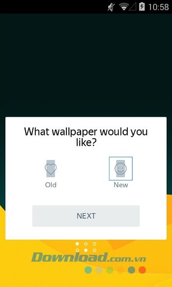 Tùy chọn giữ hình nền khi cài đặt Yandex Launcher