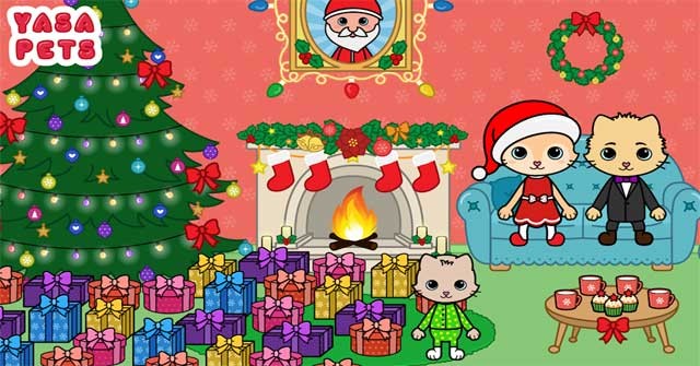 Đón lễ Giáng Sinh ấm cùng cùng gia đình mèo trong game Yasa Pets Christmas