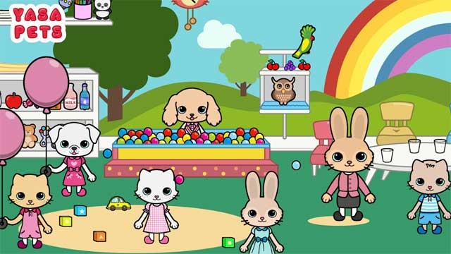 Yasa Pets Tower cho Android có rất nhiều khu vực vui chơi dành cho các cư dân trong cao ốc