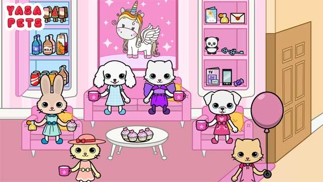 Khám phá căn hộ màu hồng tuyệt đẹp và trò chuyện với bạn bè trong phòng giải trí